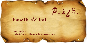 Poczik Ábel névjegykártya